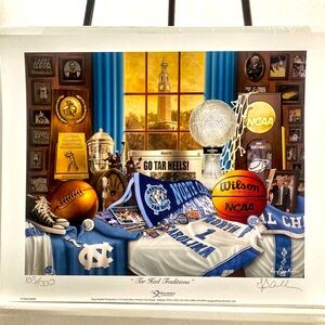 North Carolina “Tar Heels Traditions” #Limited Edition..Artist signed print